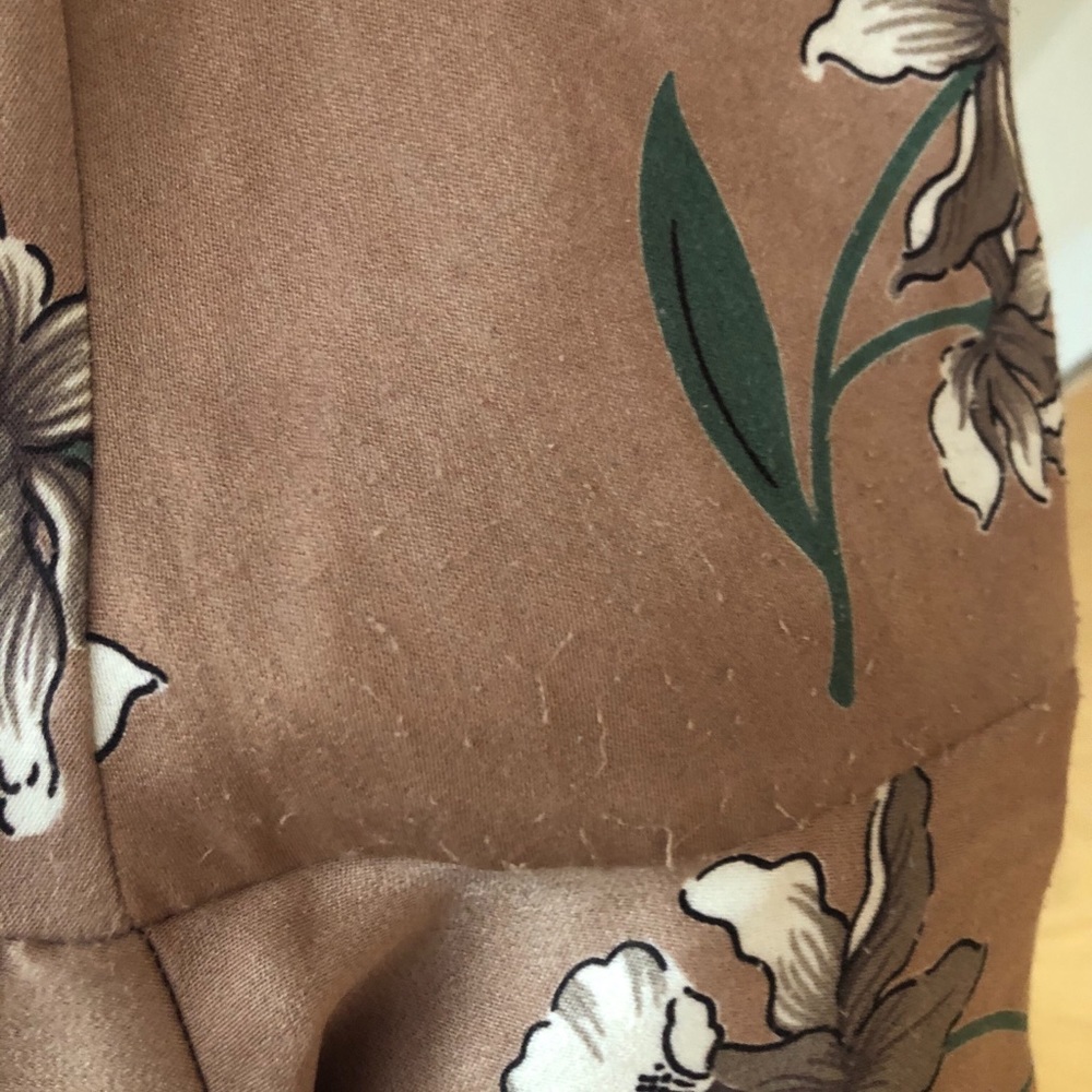 Satin Floral Wrap Dress - Picture 4 of 4